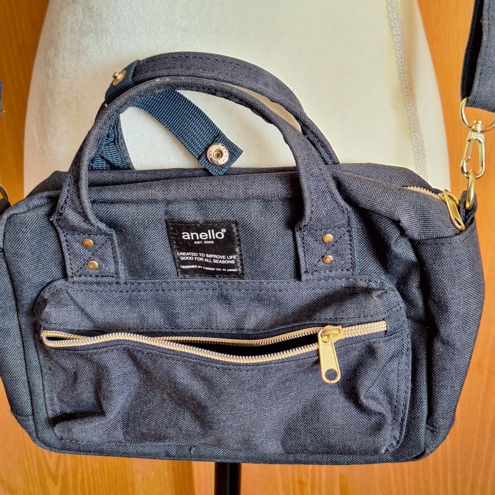 Anello 2-Way Mini Boston Shoulder Crossbody Bag Gray